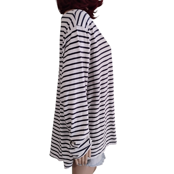 Duluth Trading Co. 100% Cotton Long Sleeved Striped Tee - Size 4X - Picture 5 of 9